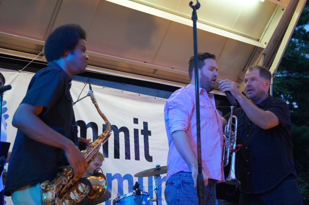 Band plays at the Brian Kirk and the Jirks - Hot Summer Nights event.